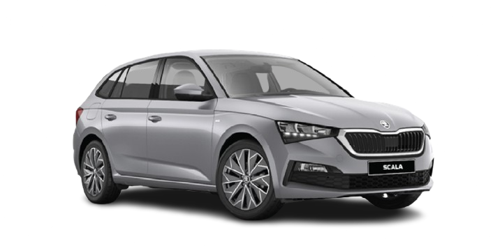 Škoda Scala 1.0 TSI 30 Edition strieborná – prenájom auta v Košiciach, moderný hatchback, automatická prevodovka